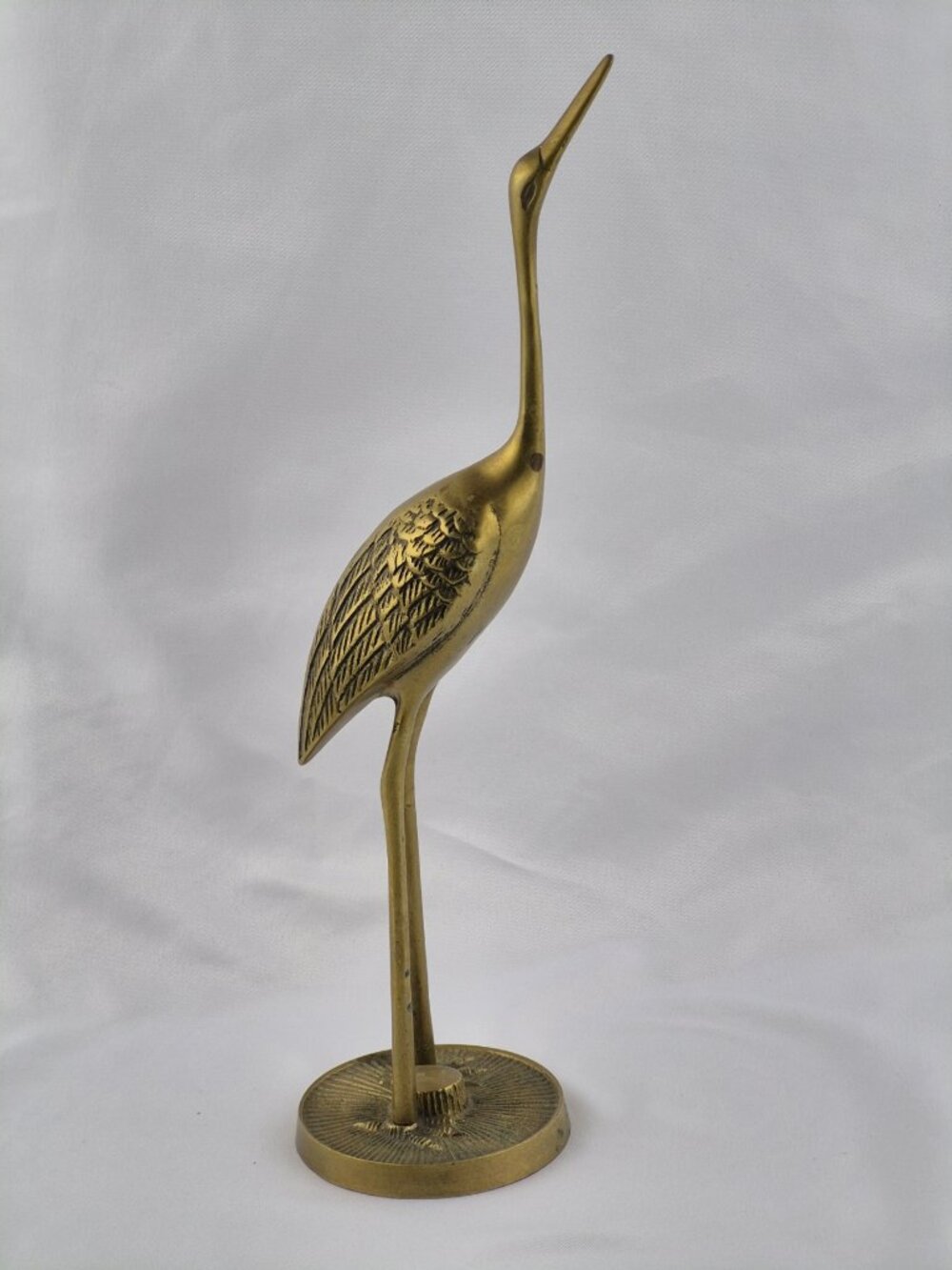 Vintage Leonard Silver Mfg Co. Solid Brass Crane Heron Figurines Korea Set of 2 - Picture 6 of 16